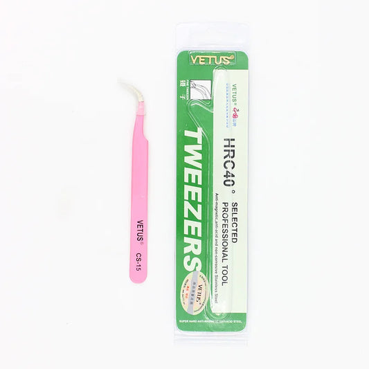 Vetus Professional Stainless Pink Tweezers